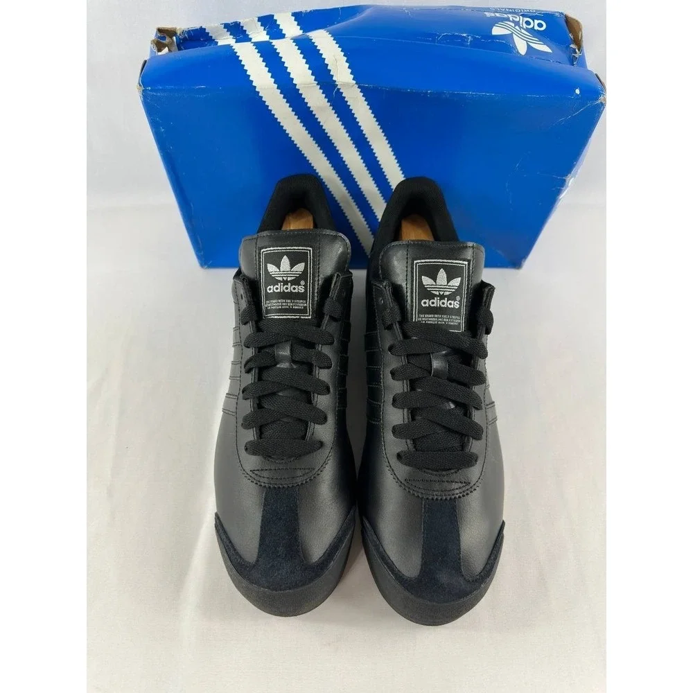 Adidas Samoa G22596 Triple Black Low Top Casual Sneakers 2012 Men's Size 12